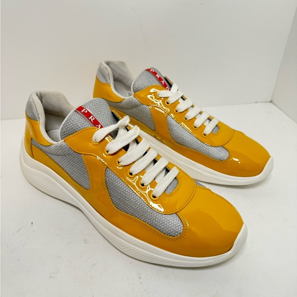 Prada America's Cup "WHITE/YELLOW" Size 8 Prada 9 Us - Picture 1 of 7